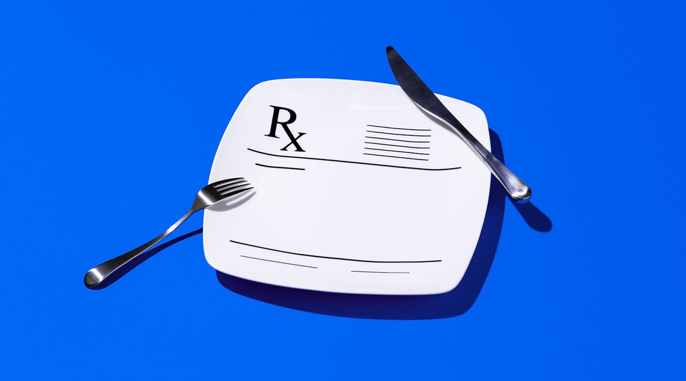 Image of a empty plate with a prescription for Intermittent Fasting